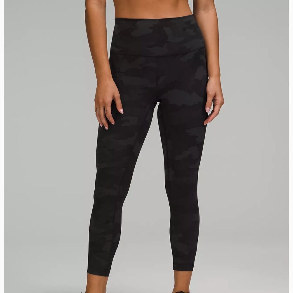 Lululemon Align Train Nulu Charcoal Graphite Gray Black High Waist Legging Pants